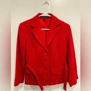Express Design Studio 3/4 Length Red Coat Women’s Size 10